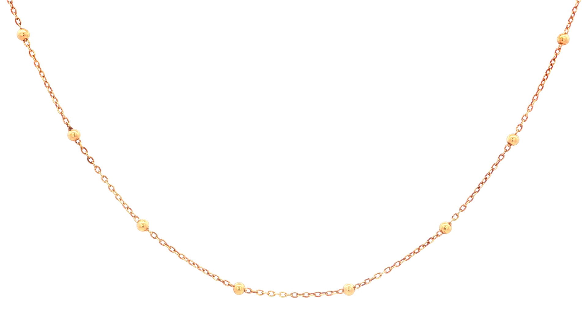 CADENA BOLAS LISAS ORO AMARILLO