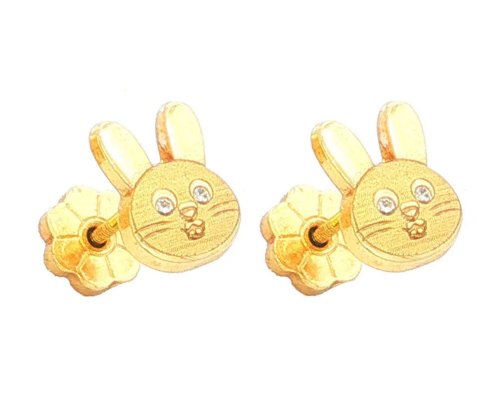 TOPOS CONEJITO C/2 P. 0,80mm  ORO AMARILLO