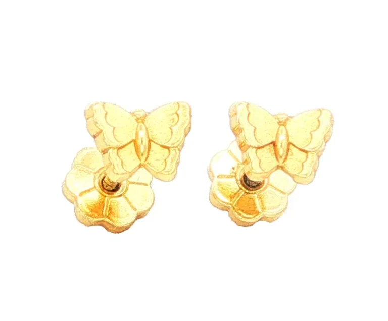 TOPOS MINI MARIPOSA SANTINADA MOD-C ORO AMARILLO