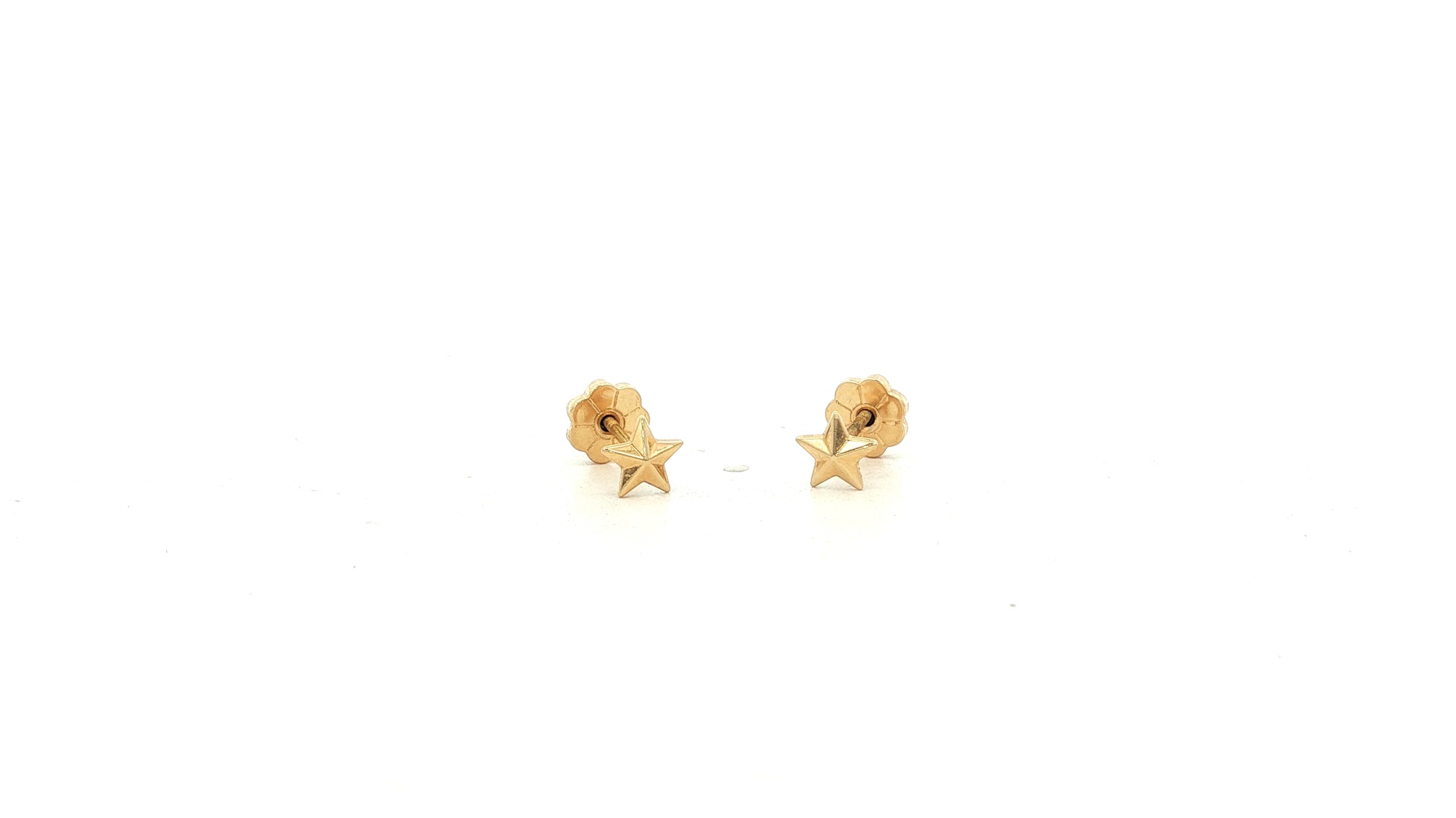 TOPOS ESTRELLA SIMPLE MINI CON FACETAS ORO AMARILLO