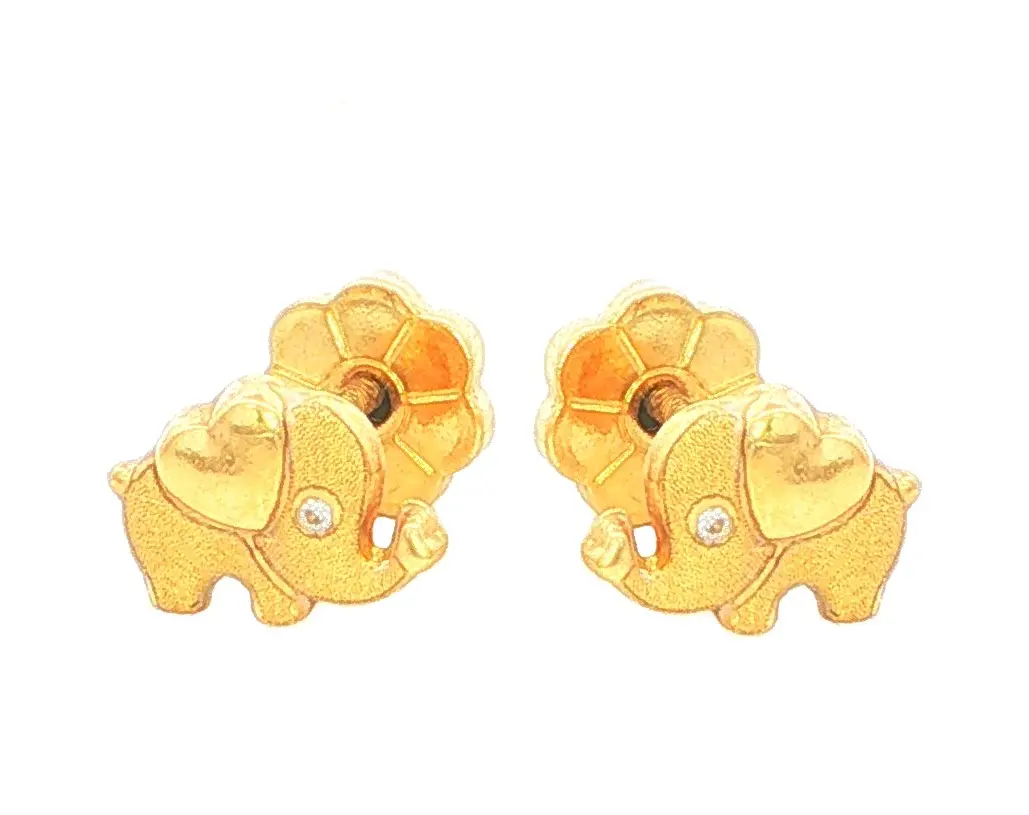 TOPOS MINI ELEFANTE CORAZON  C/P, 0,80mm ORO AMARILLO