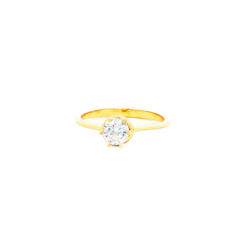 ANILLO SOLITARIO CUATRO UÑAS ORO AMARILLO