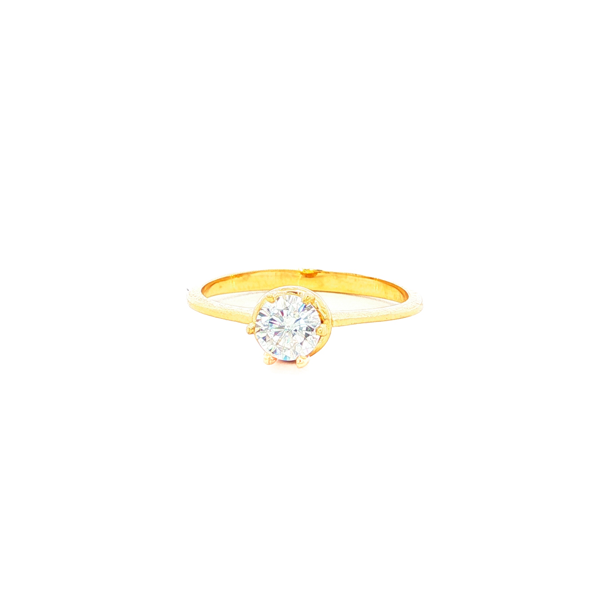 ANILLO SOLITARIO CUATRO UÑAS ORO AMARILLO