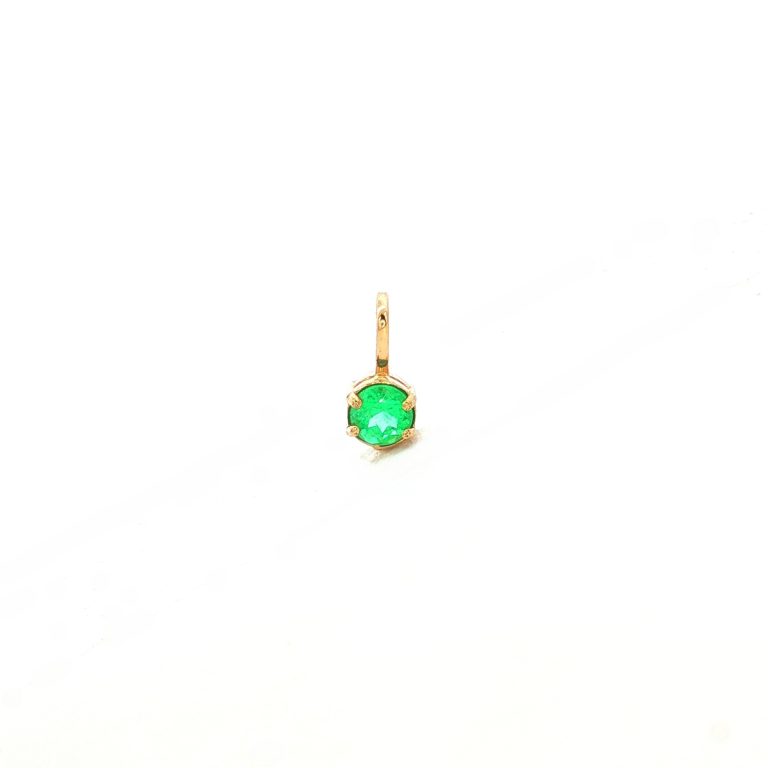 DIJE ESMERALDA ORO AMARILLO