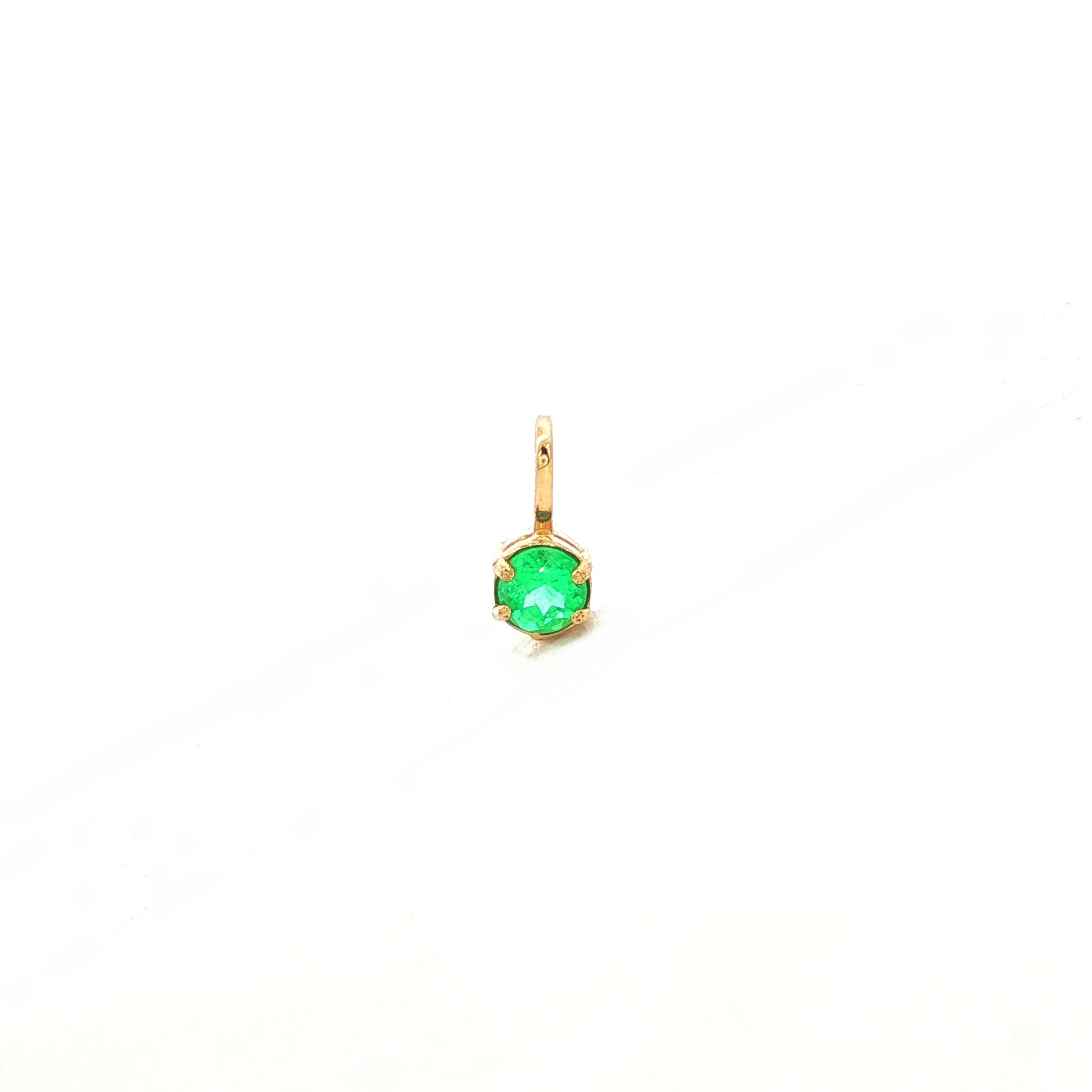 DIJE ESMERALDA ORO AMARILLO