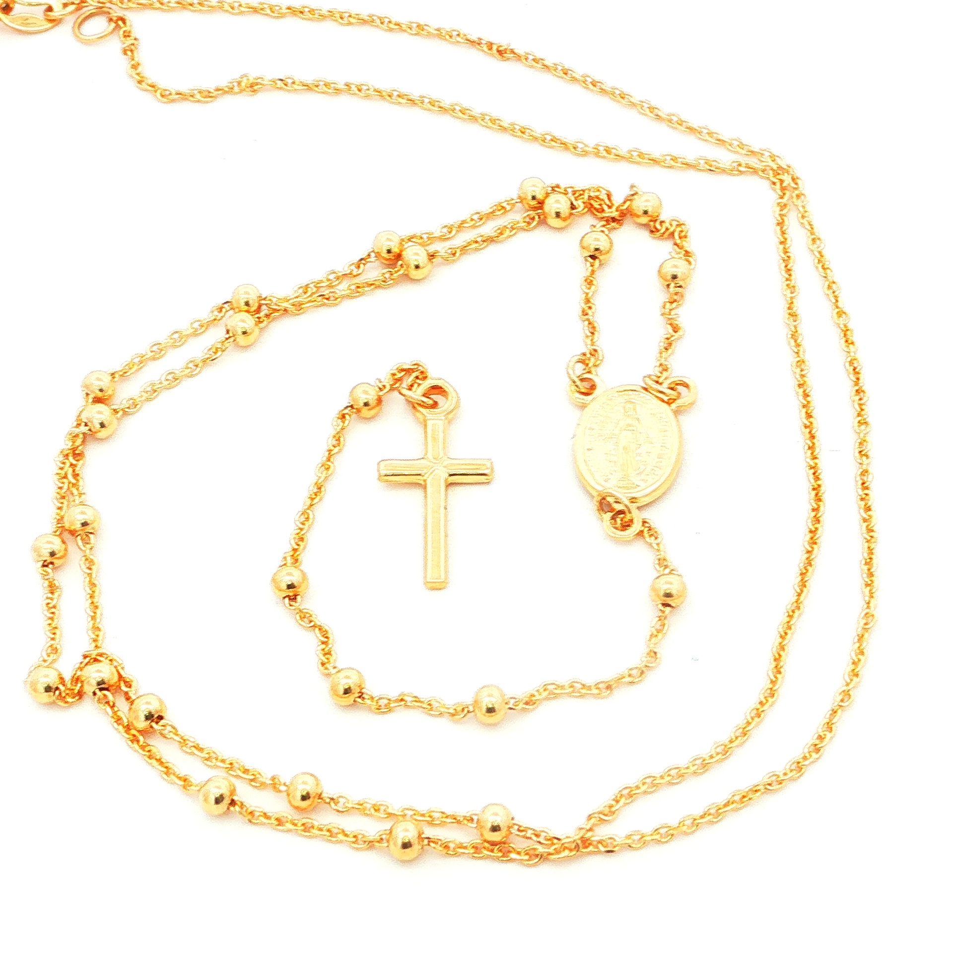 ROSARIO CORTO ORO AMARILLO