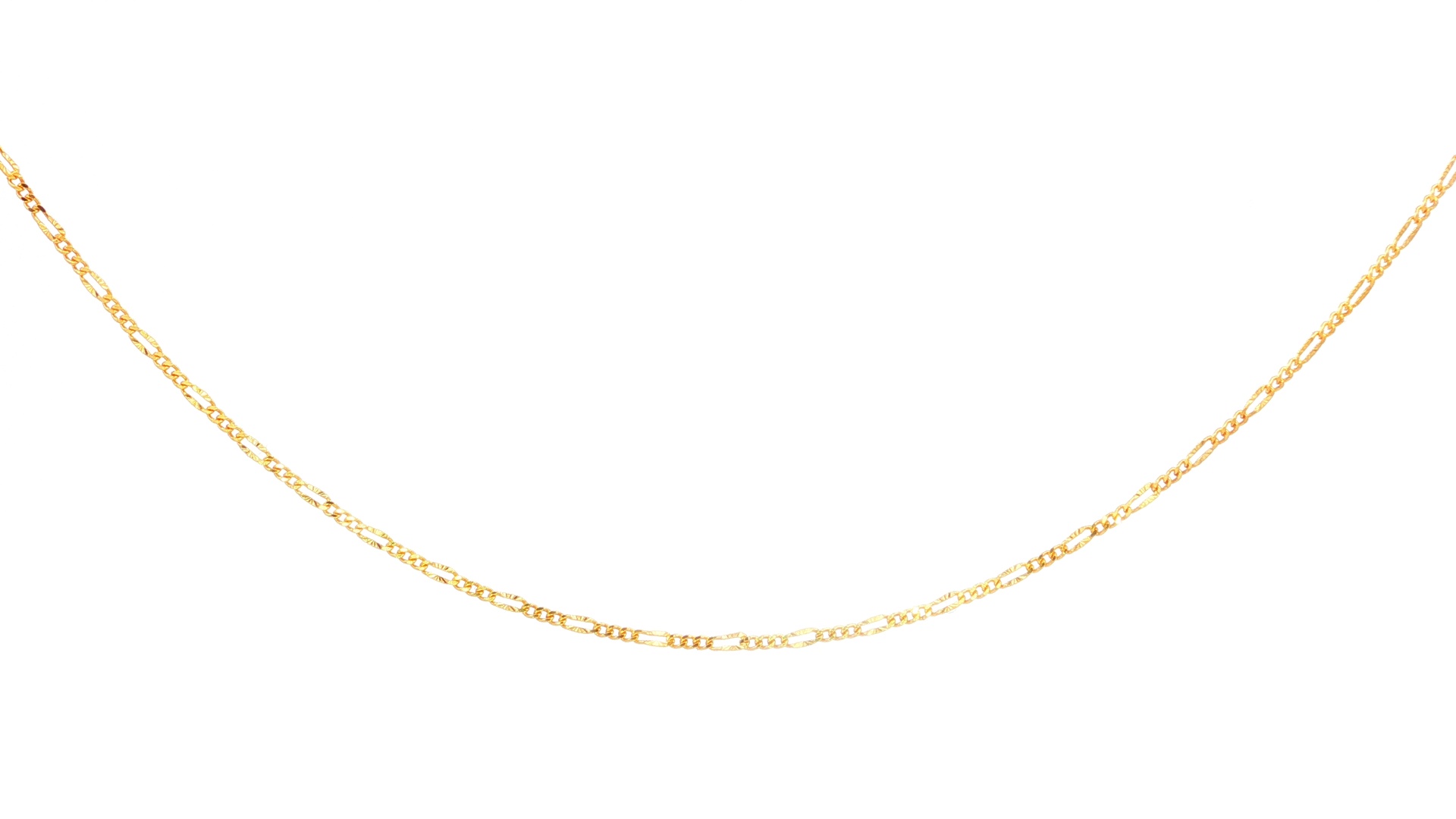 CADENA FIGARO DIAMANTADA ORO AMARILLO