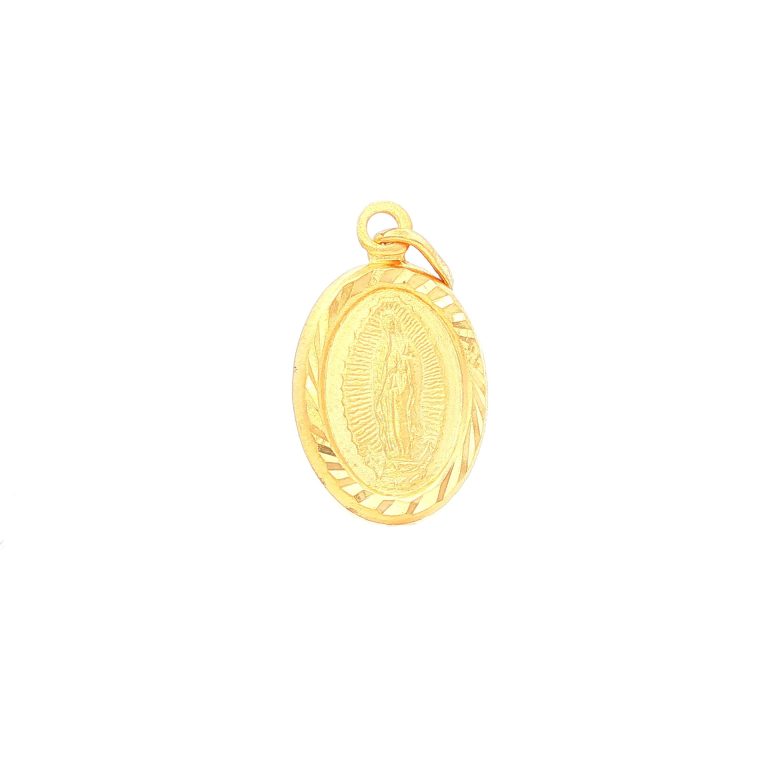 DIJE GUADALUPE DIAMANTADA ORO AMARILLO