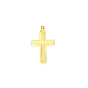 Dije Cruz Esmerilada Oro Amarillo