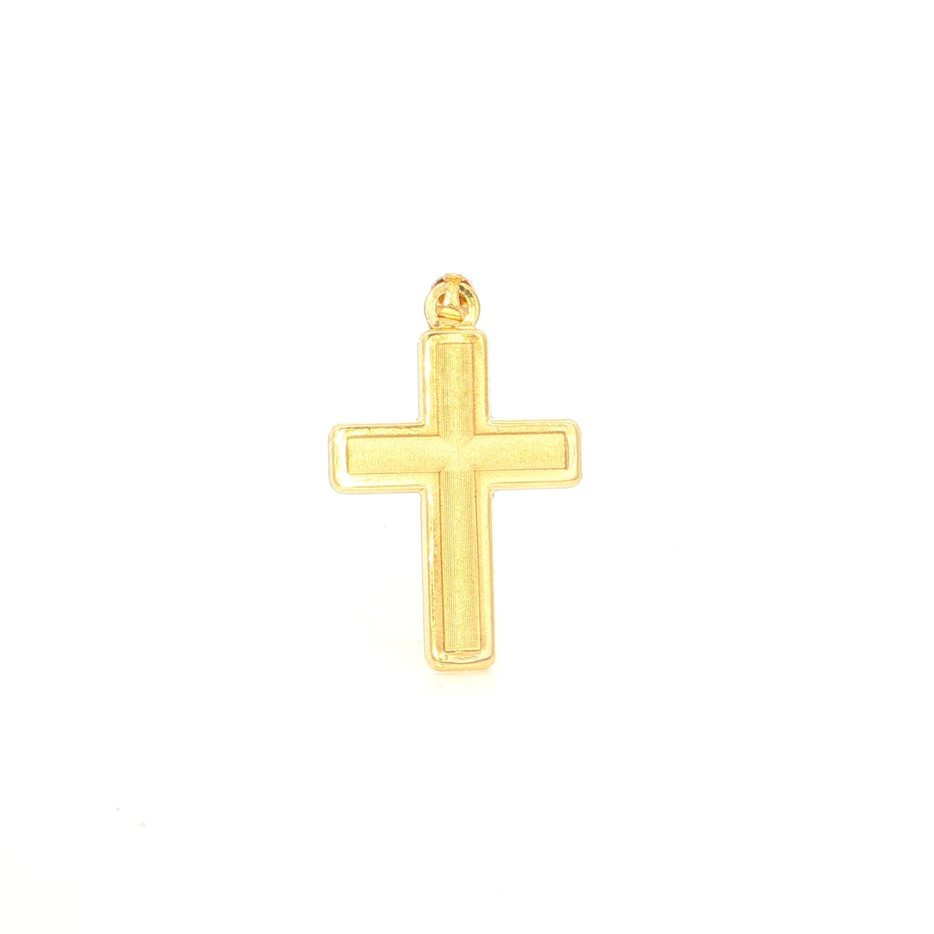 DIJE CRUZ ESMERILADA ORO AMARILLO