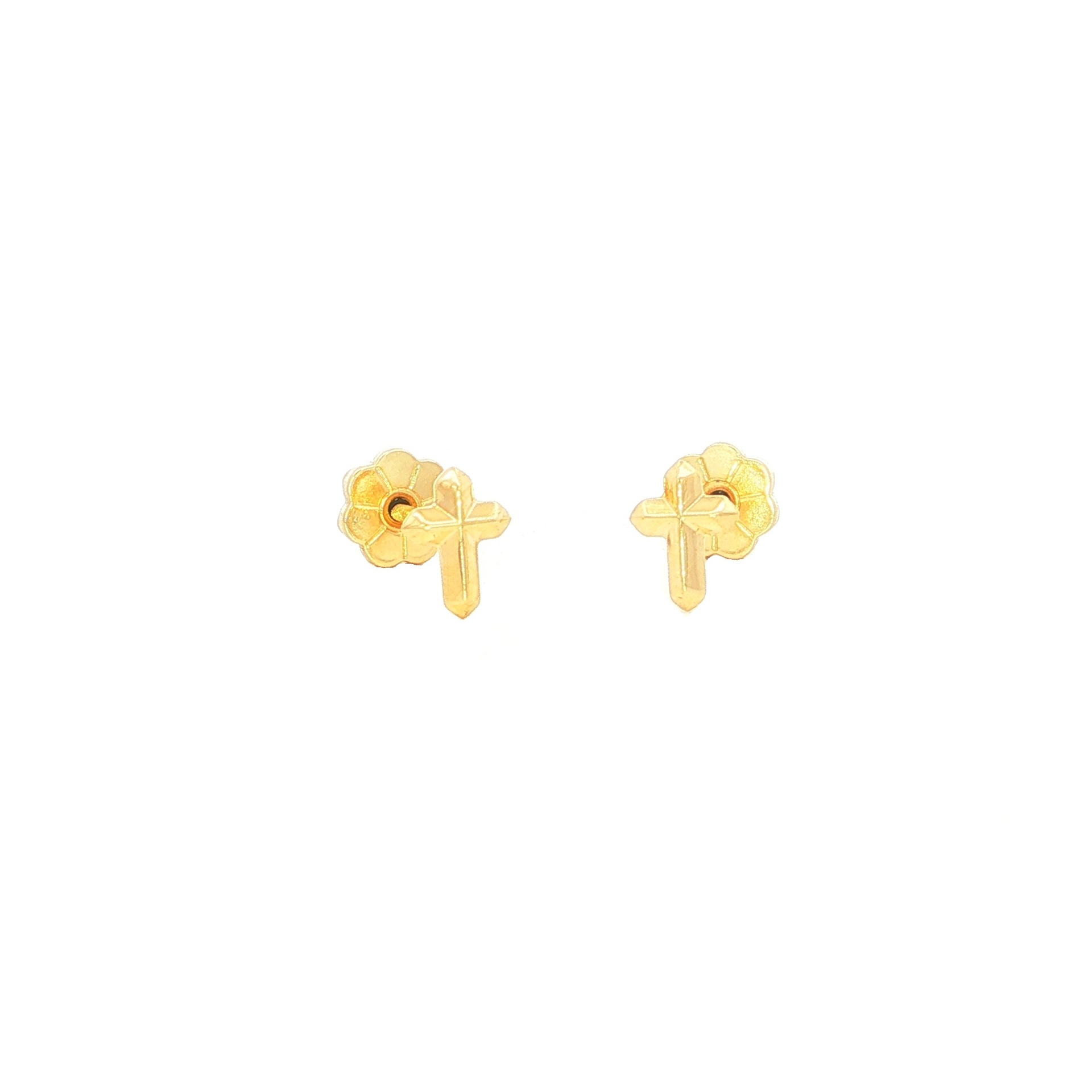 TOPOS MINI CRUZ FACETAS ORO AMARILLO