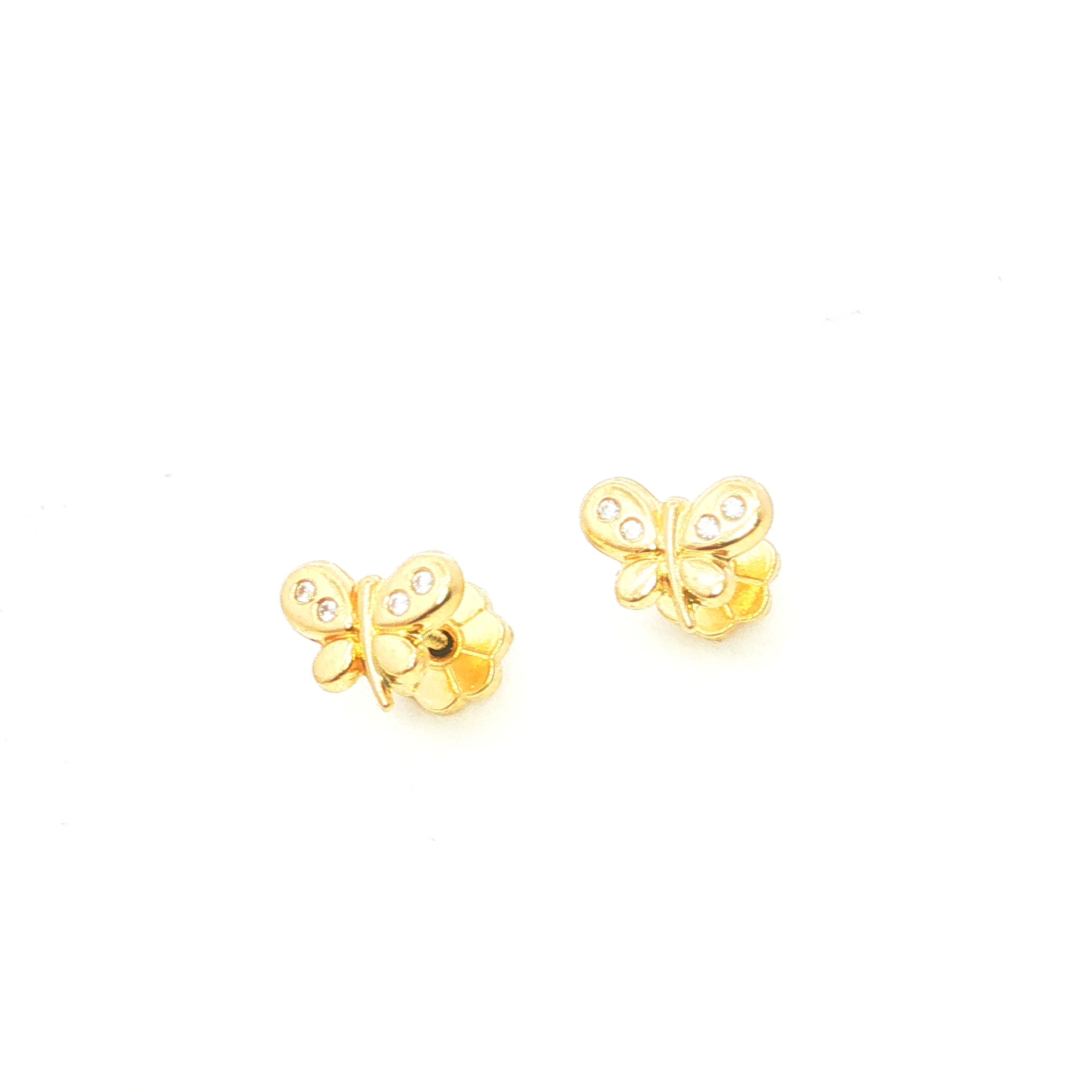 TOPOS MARIPOSA MOD-B C/4 P. 0,80MM “MICRO ENGASTE” ORO AMARILLO