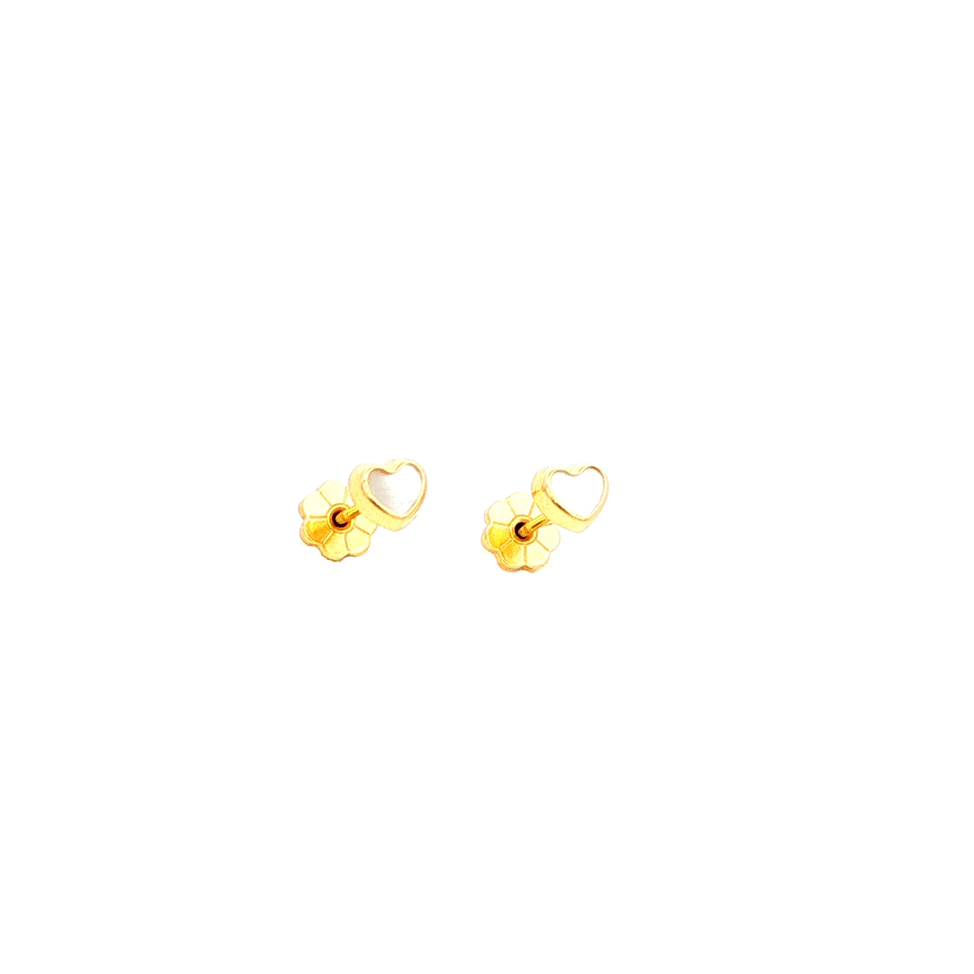TOPOS MINI CORAZON “CALADO” ORO AMARILLO