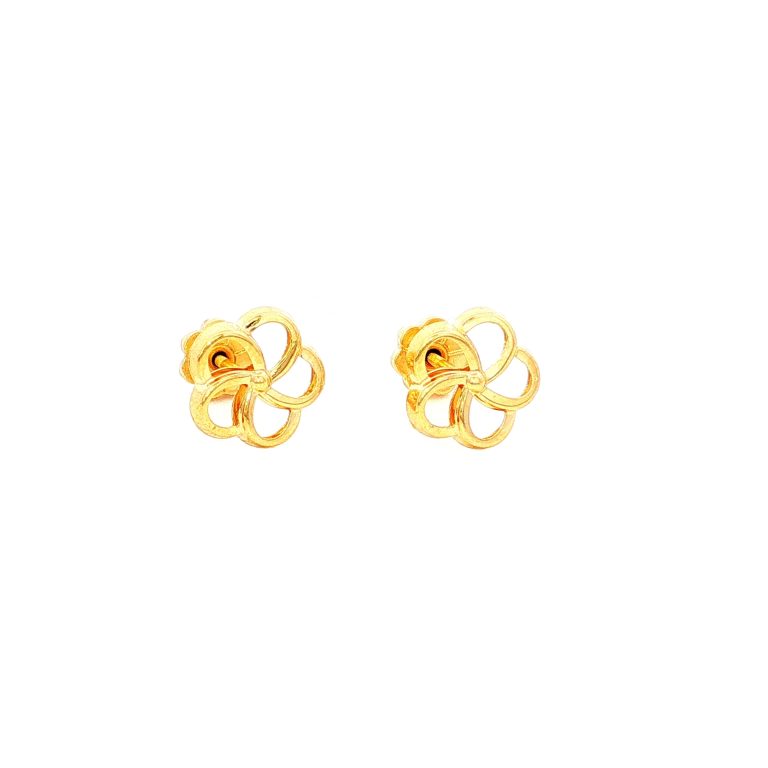TOPOS FLOR GRANDE C/5 PETALOS CALADA “ELECTRO ESTAMPE” ORO AMARILLO