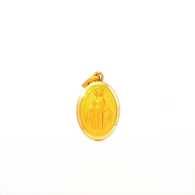 MEDALLA VERGEN MILAGROSA SATINADO ORO AMARILLO
