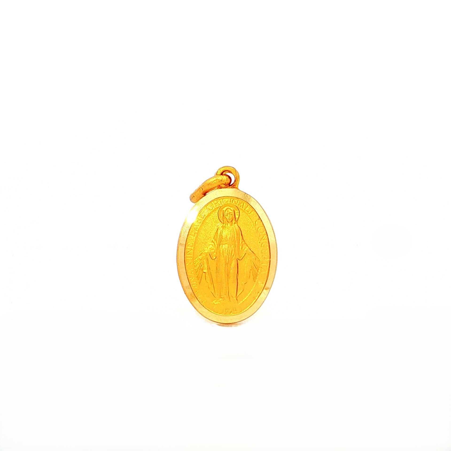 MEDALLA VERGEN MILAGROSA SATINADO ORO AMARILLO