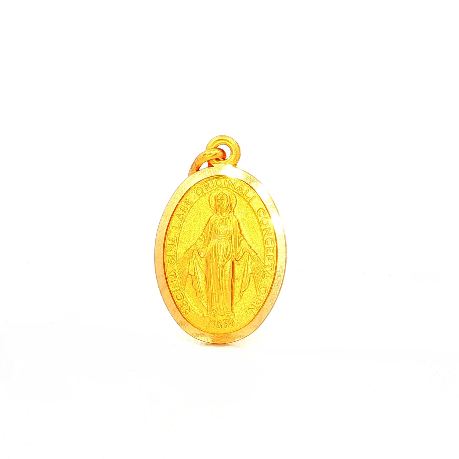 MEDALLA VERGEN MILAGROSA SATINADO ORO AMARILLO