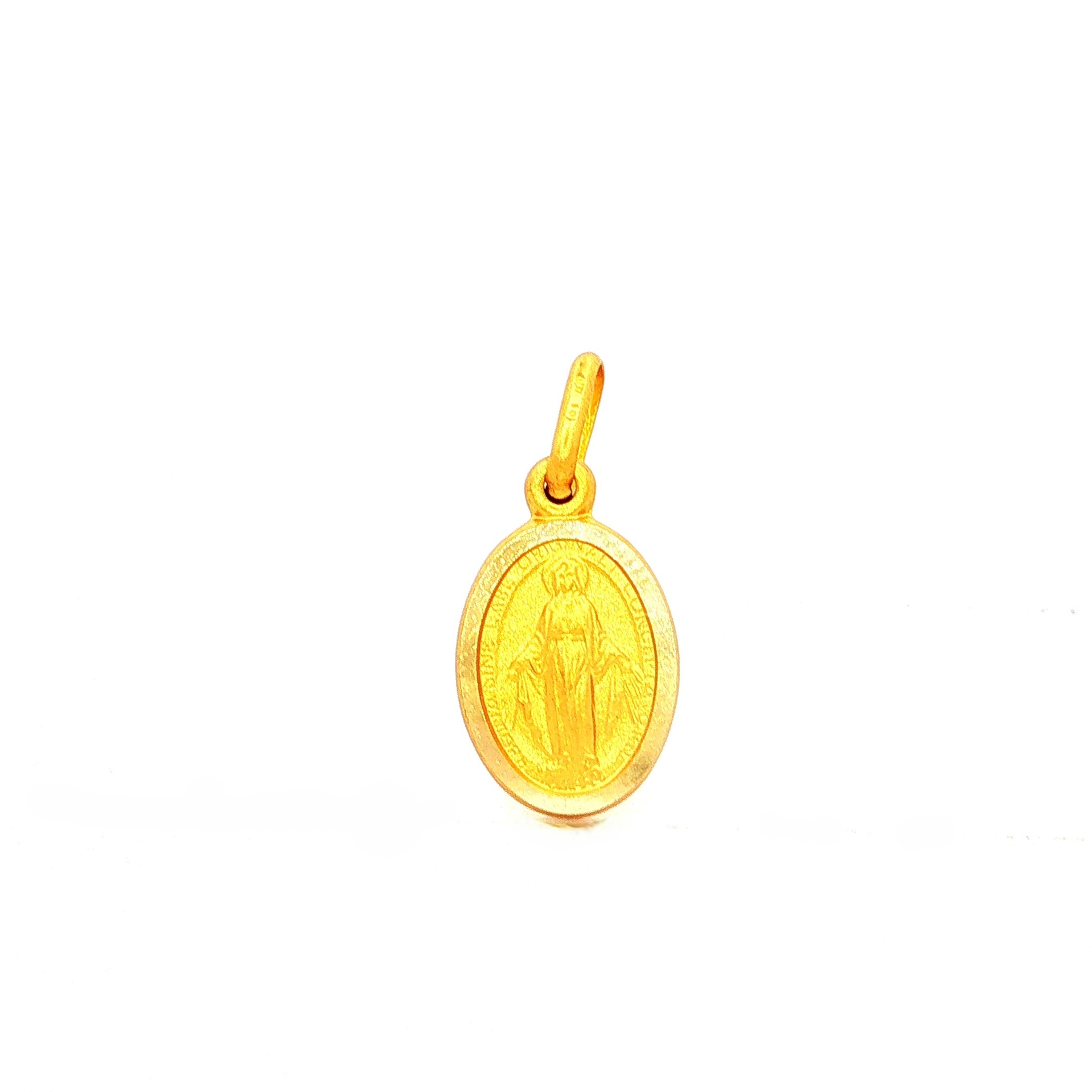 MEDALLA VERGEN MILAGROSA SATINADO ORO AMARILLO