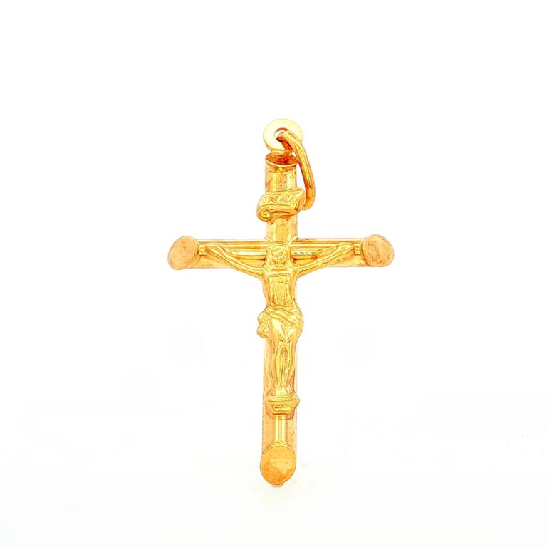 DIJE CRUZ CRISTO ORO AMARILLO