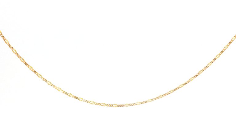 CADENA FIGARO DIAMANTADA ORO AMARILLO
