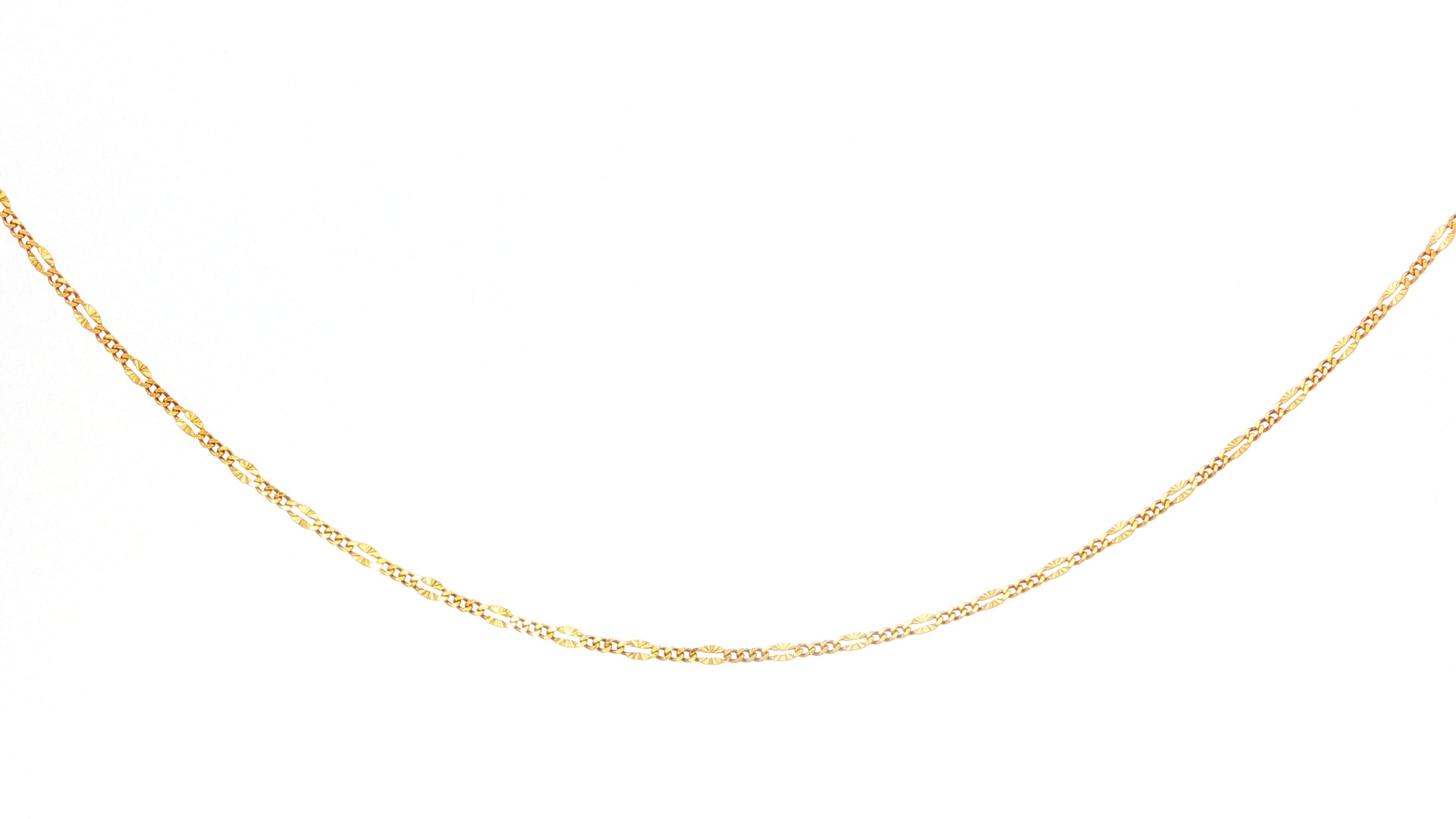 CADENA FIGARO DIAMANTADA ORO AMARILLO