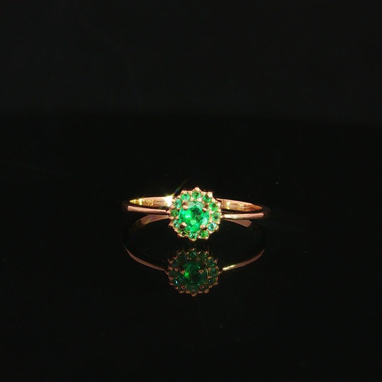 ANILLO HALO CLASICO ORO AMARILLO
