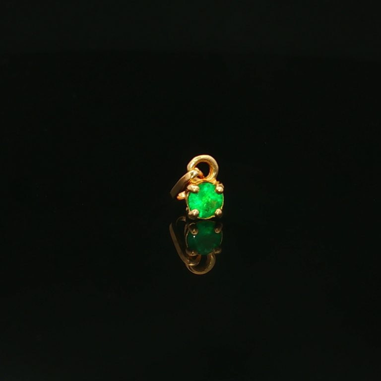 DIJE ESMERALDA ORO AMARILLO