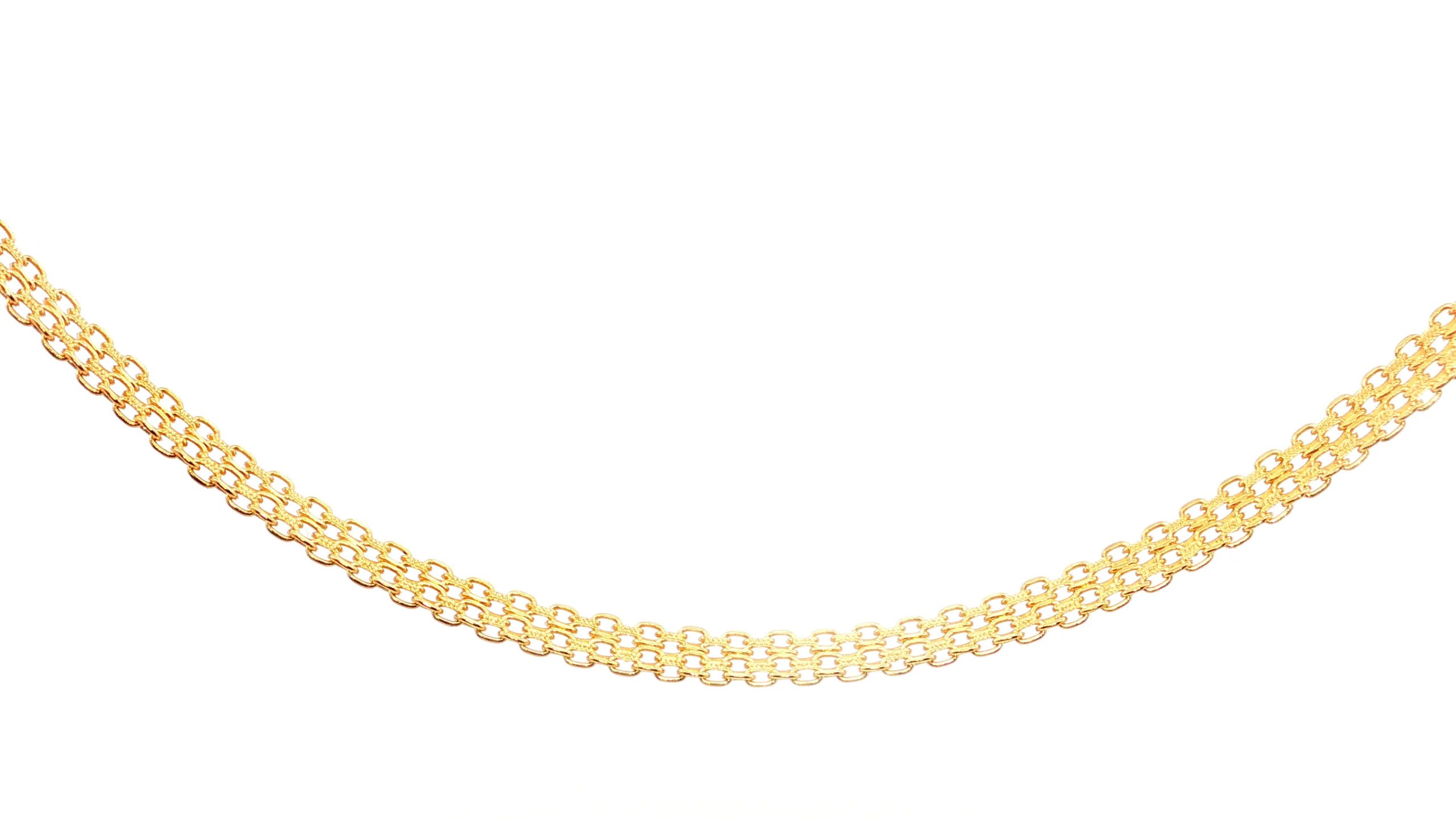 CADENA BISMARK DOBLE CARRIL ORO AMARILLO