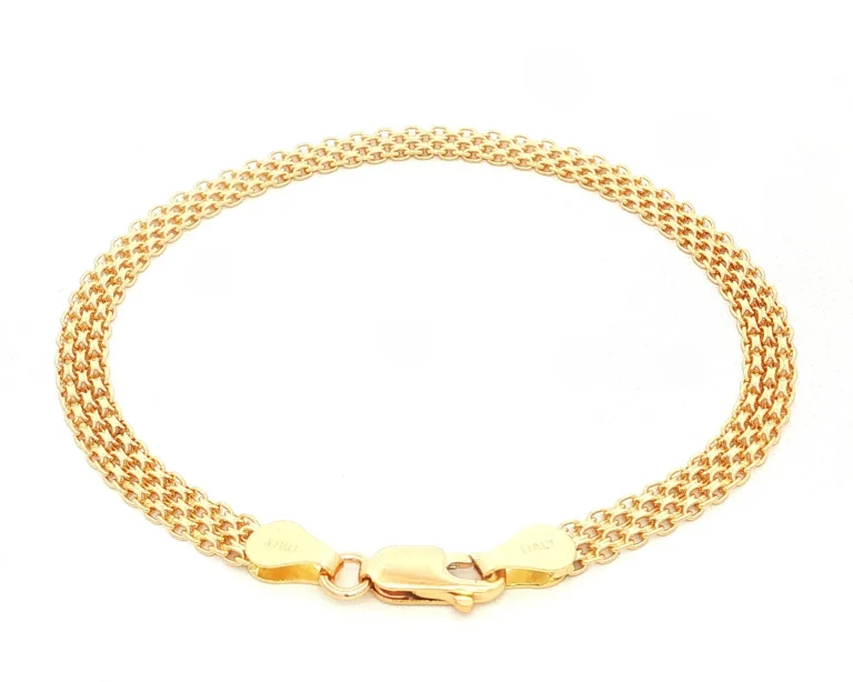 PULSERA BISMARK DOBLE CARRIL ORO AMARILLO
