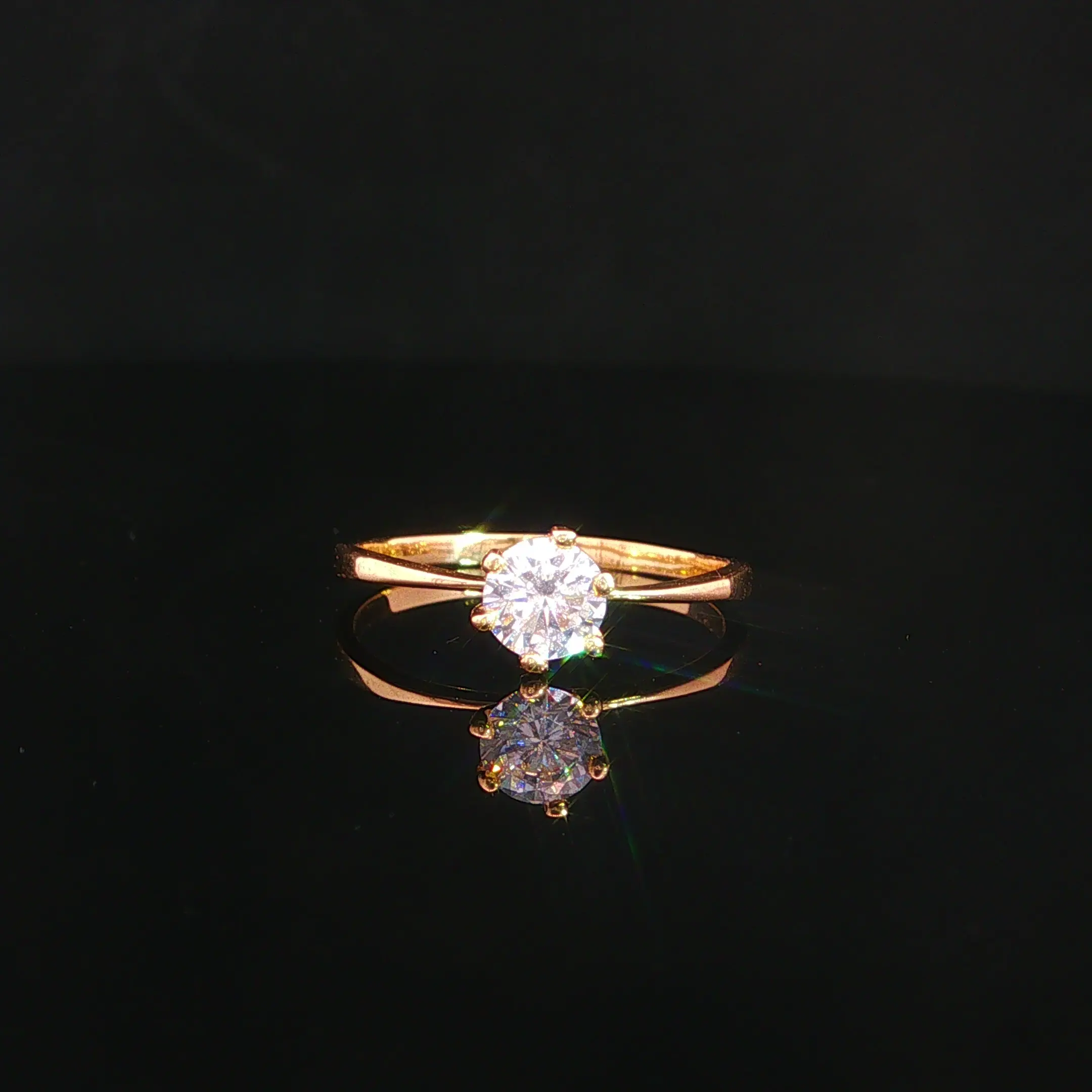 ANILLO SOLITARIO 6 UÑAS ORO AMARILLO