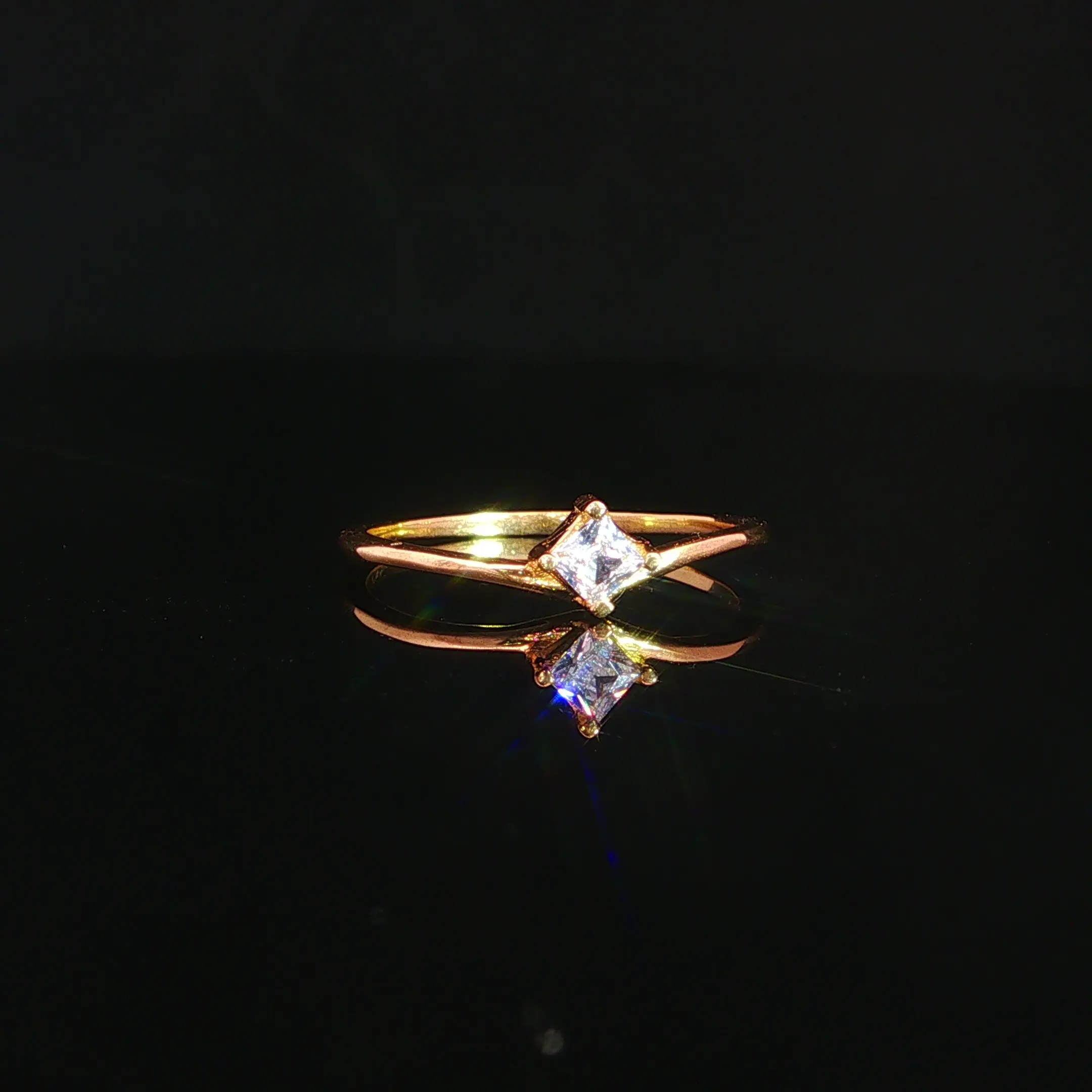 ANILLO SOLITARIO ORO AMARILLO