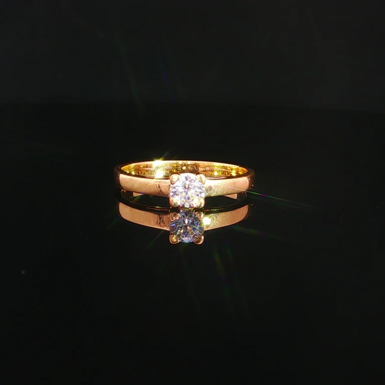 ANILLO SOLITARIO 4 UÑAS ORO AMARILLO