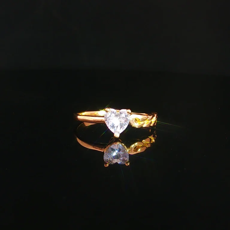 ANILLO SOLITARIO ESLABONES ORO AMARILLO