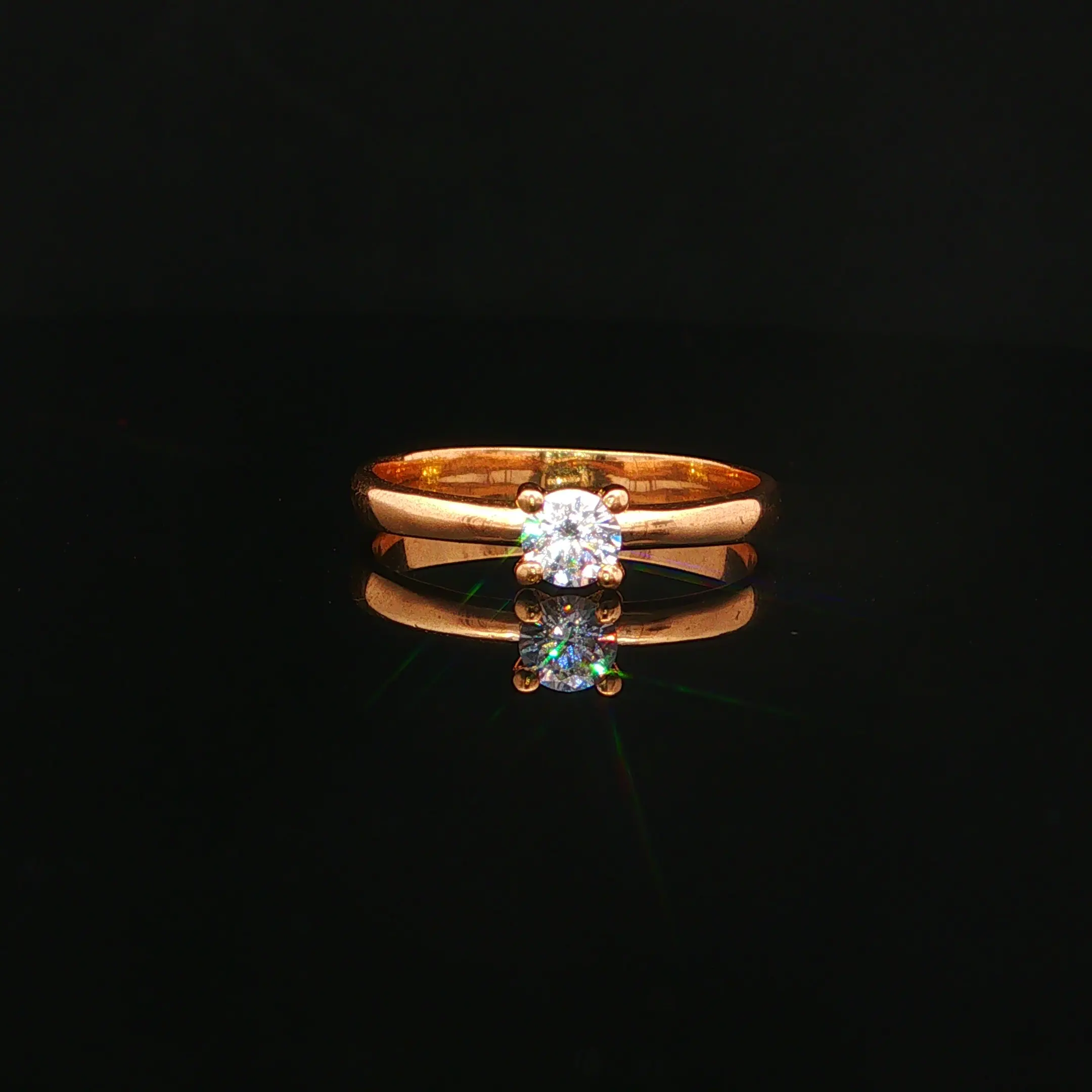 ANILLO SOLITARIO 4 UÑAS ORO AMARILLO