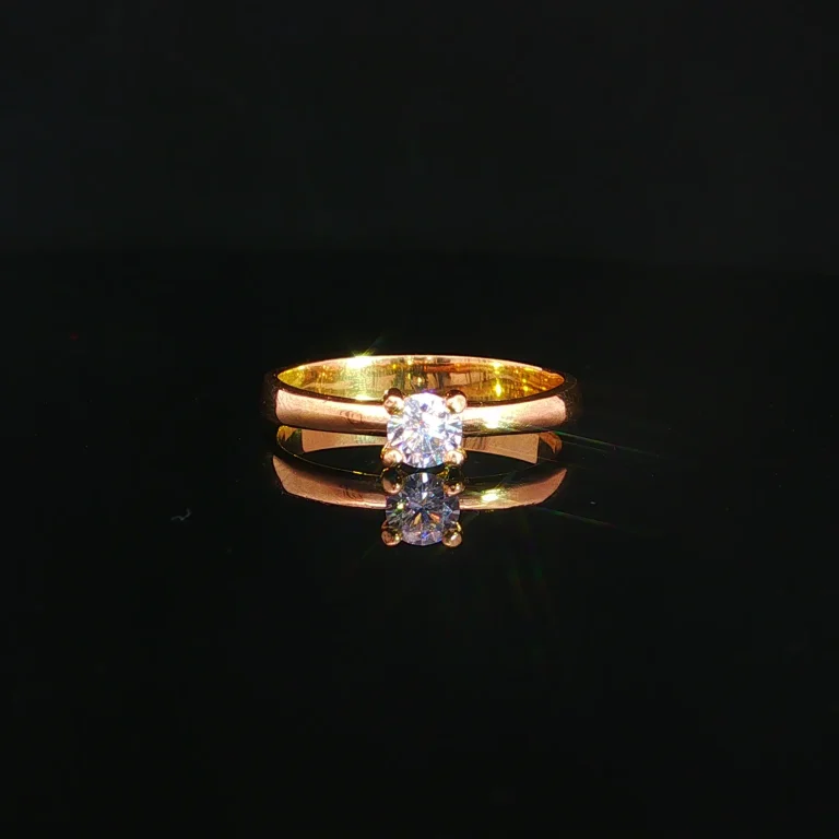 ANILLO SOLITARIO 4 UÑAS ORO AMARILLO