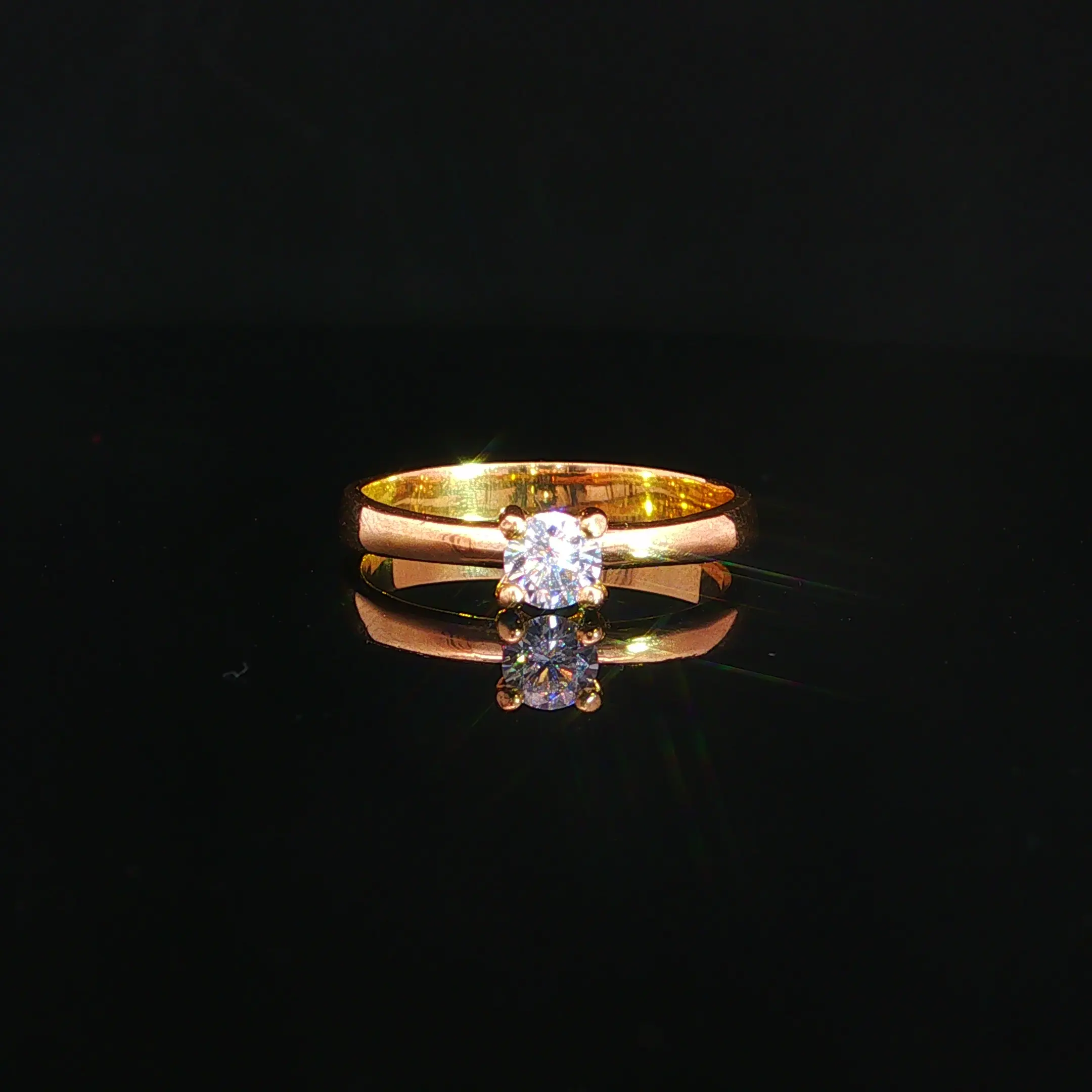 ANILLO SOLITARIO 4 UÑAS ORO AMARILLO