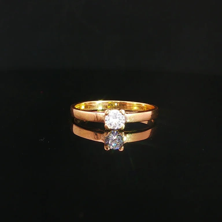 ANILLO SOLITARIO ORO AMARILLO