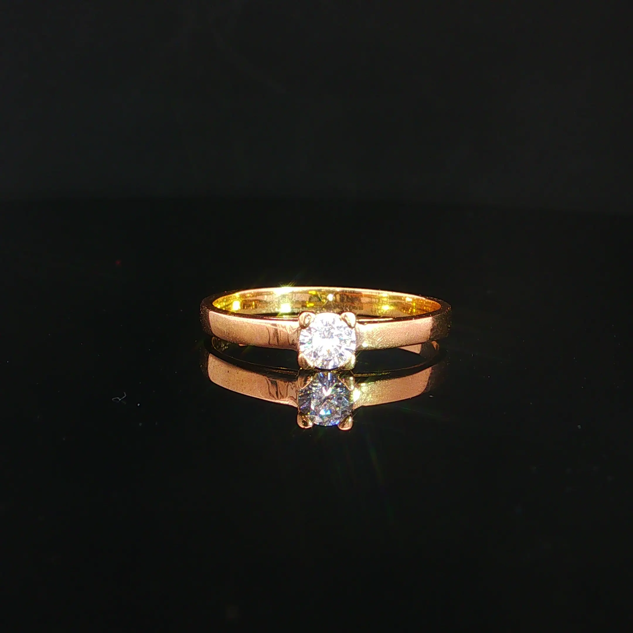 ANILLO SOLITARIO ORO AMARILLO